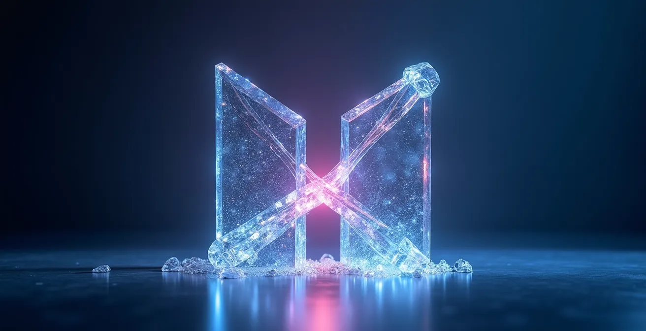 A visual metaphor showing two distinct pillars of expertise connected at the top, forming a pi shape and representing intersecting skill domains.