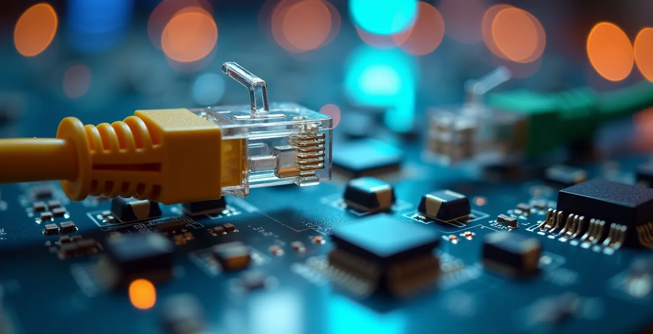 Network visualization showing efficient distribution of smart home devices across different protocols