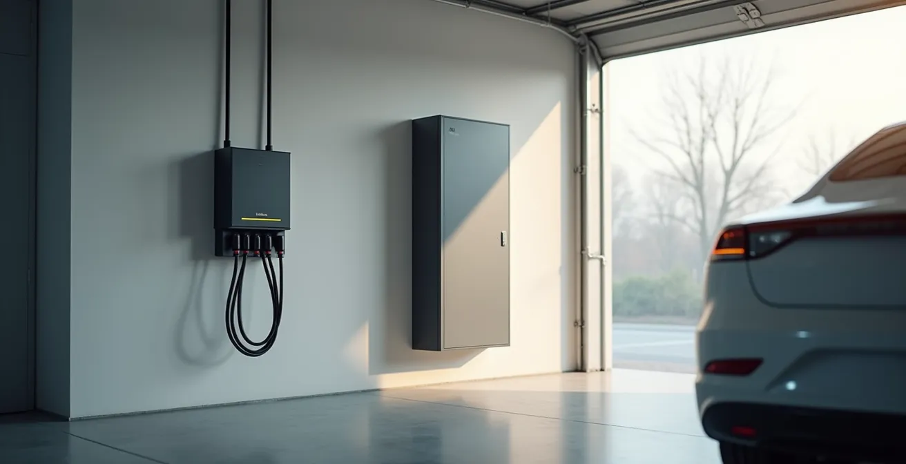 Home electrical panel with load management system for EV charging